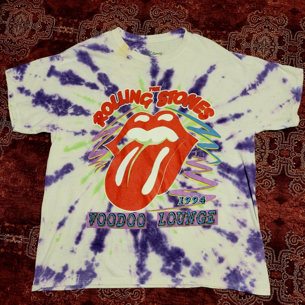 Rolling Stones vintage 1994 Voodoo Lounge tyedye t-shirt. Medium size.